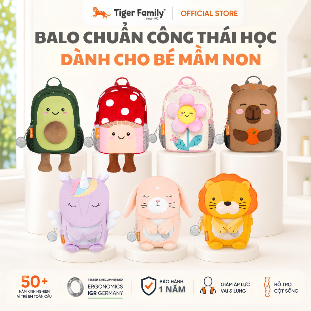Balo Mầm Non nhỏ Tiger Family Smart Kids Dear Friends Mini Backpack