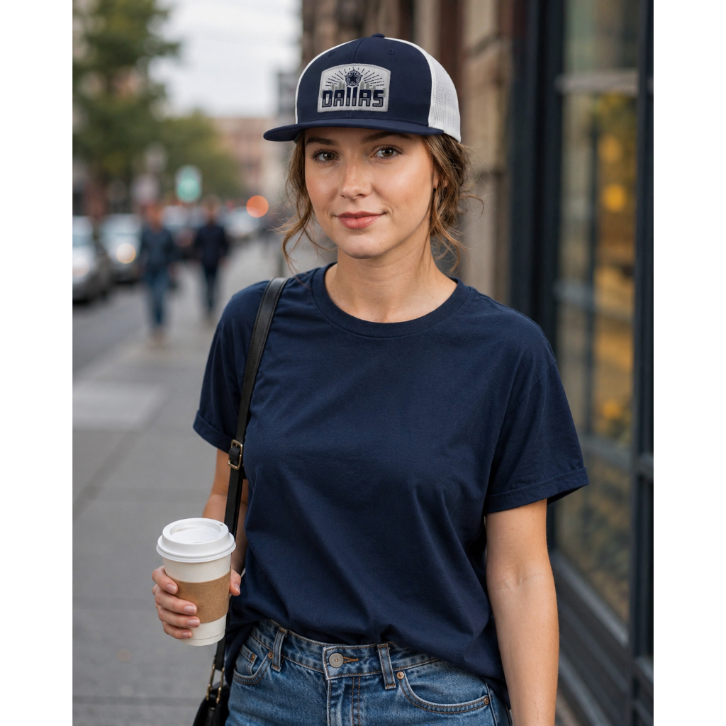 Nón Snapback NHS Dallas Xanh Navy Ngôi Sao Tỏa Sáng Dallas_BN.