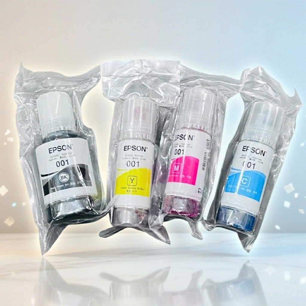 Mực Epson 001 Chính Hãng Bóc Máy (Bộ 4 Màu) Cho Máy In L4150 L4160 L4260 L6160 L6170 L6190 L6260 L62