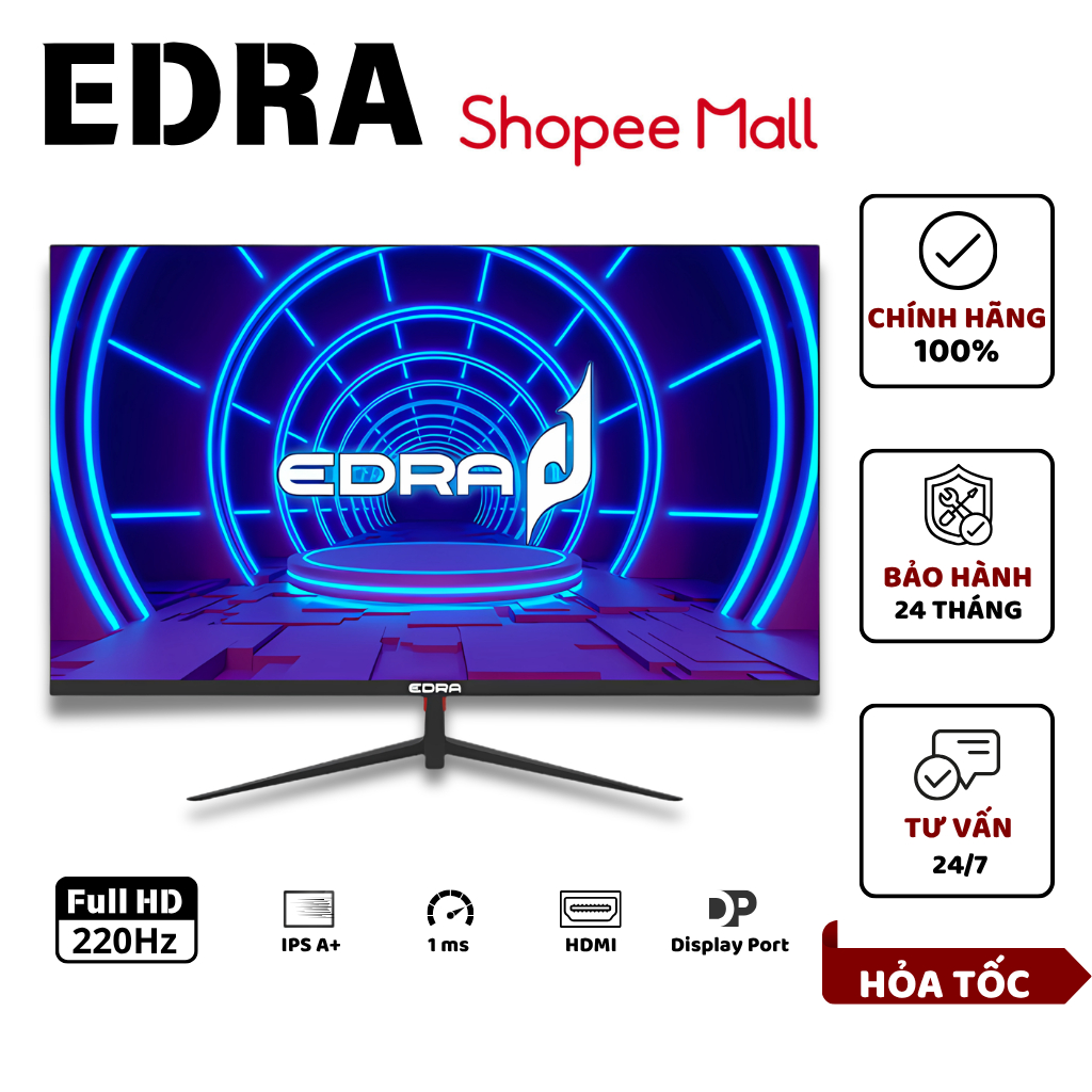 Màn Hình 27inch Gaming EDRA FullHD IPS 120Hz 144Hz 220Hz | CHÍNH HÃNG BH 2 Năm | FULL VAT