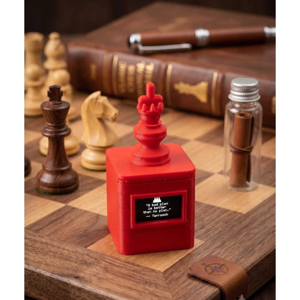 Chess Quotes Cube, Chess Lover Gift, Grandmaster Wisdom Display, Perfect Chess Dad Gift, King Piece 