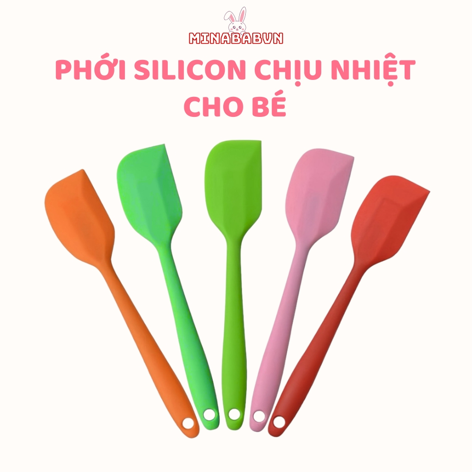 Phới Tootie Silicon An Toàn Không BPA, Phới Silicon Đúc Làm Bánh Quấy Cháo Cho Bé Ăn Dặm