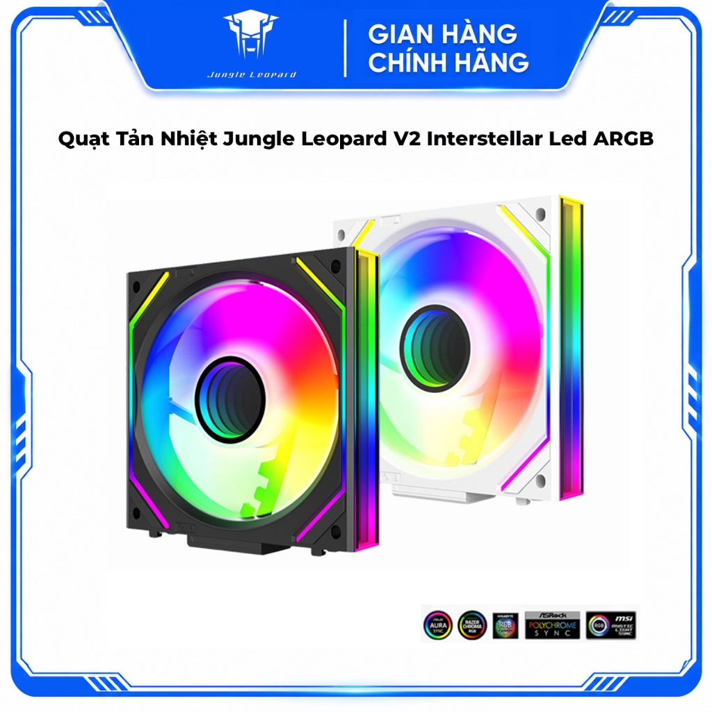 Quạt Tản Nhiệt Jungle Leopard V2 Interstellar Led ARGB (Ghép Nối Không Dây) - Không Kèm Dây Kết Nối
