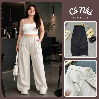 Quần Bigsize Nữ Suông Dài Ống Rộng Bigsize Conho QDNT