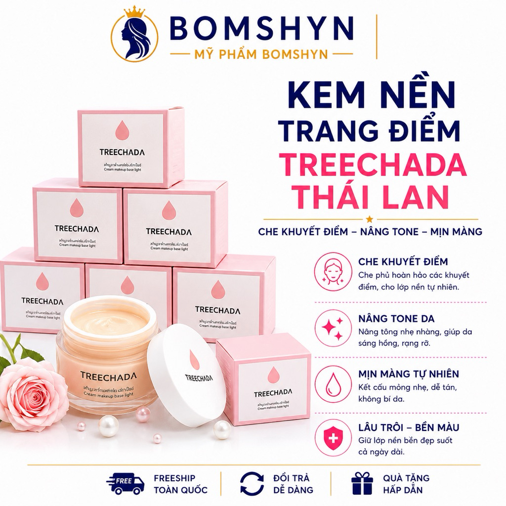 KEM NỀN MAKEUP DƯỠNG DA TREE CHADA NỘI ĐỊA THÁI LAN