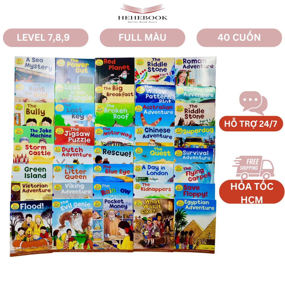Sách nhập - Oxford reading tree level 7-8-9 - 40 quyển, màu đẹp,Biff, Chip and Kipper 7->9 40 cuốn