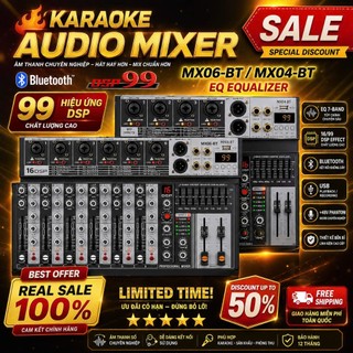 Bàn MIXER Yamaha MX06BT Chính Hãng - Băng Tần EQ Lọc Âm Thanh Phù Hợp Với Hội Trường, Sân Khấu