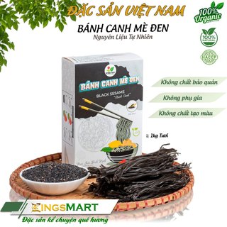 [Bếp quê nhà] Bánh canh mè đen -Sợi dai, không bở-  Đặc sản Tây Sơn Bình Định - Hộp 200g - KingsMart