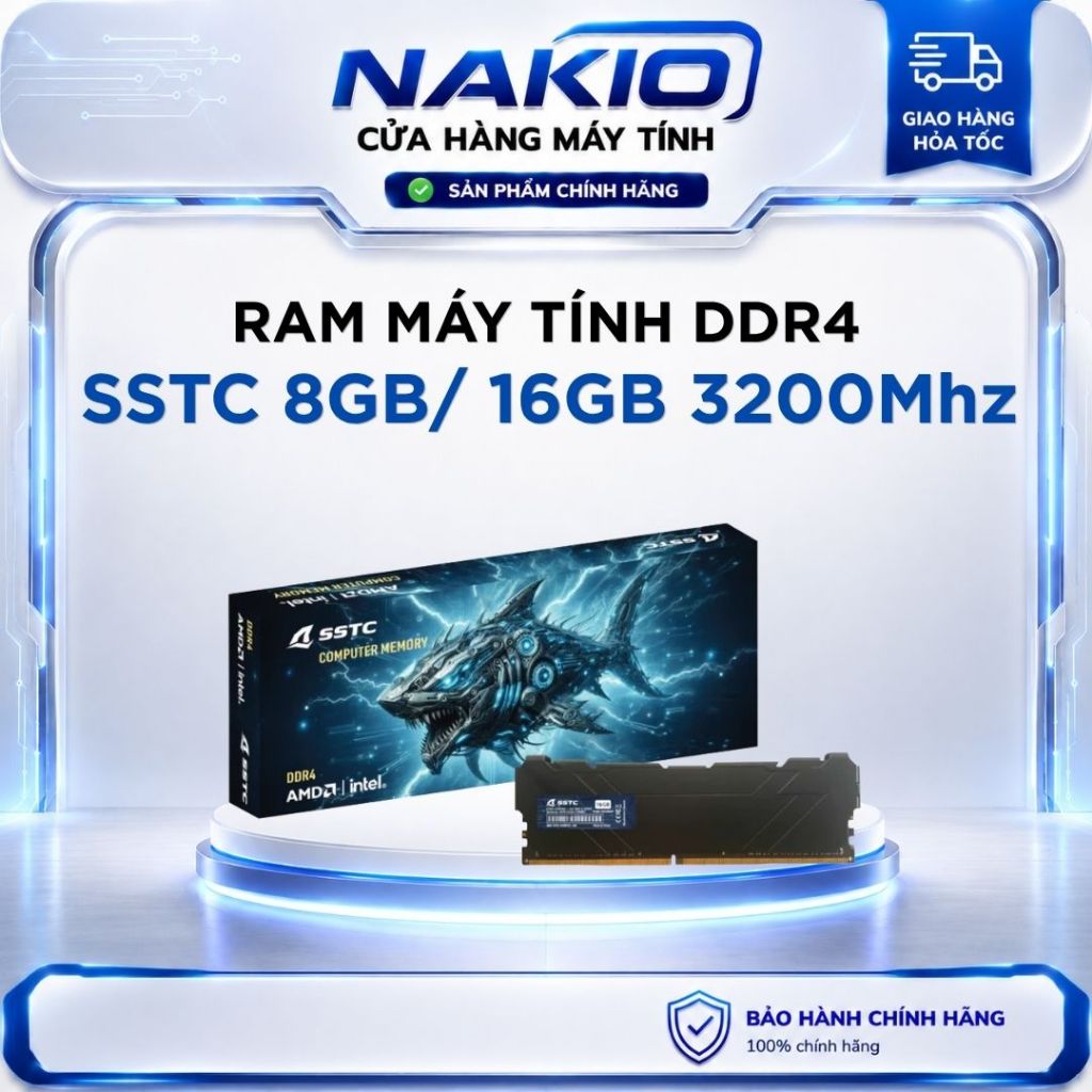Ram PC SSTC 8GB/ 16GB DDR4 3200Mhz AMD/Intel - Bảo hành chính hãng 36 tháng