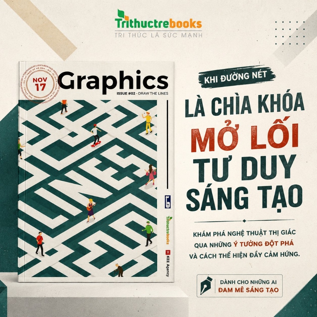 Sách - Graphics Issue 02 : Draw The Lines - Cuốn Ấn Phẩm Truyền Cảm Hứng Cho Mọi Designer Và Illustrator