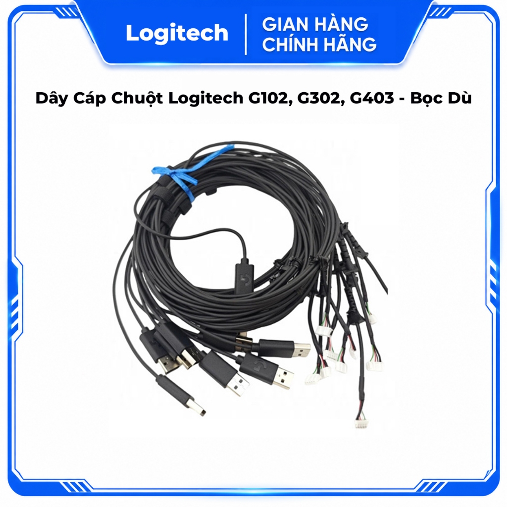 Dây Cáp Chuột Logitech G102, G302, G403 - Bọc Dù