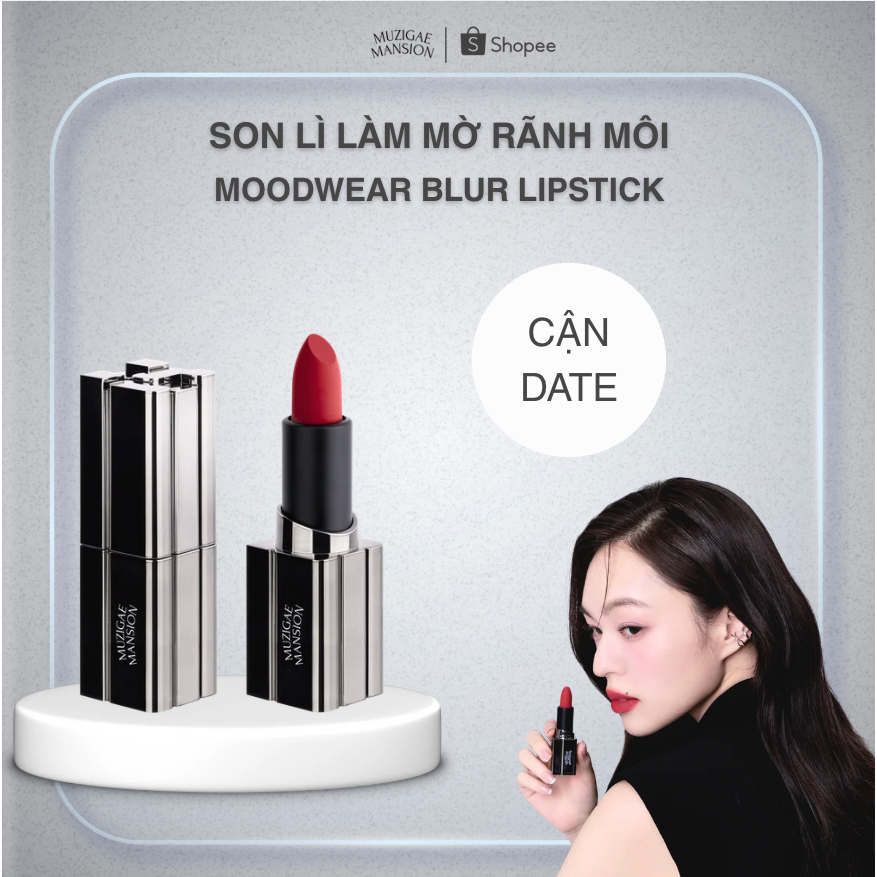 [MÃ CẬN DATE] Son thỏi Muzigae Mansion Moodwear Blur Lipstick Mịn Lì, Lâu Trôi, Dưỡng Ẩm