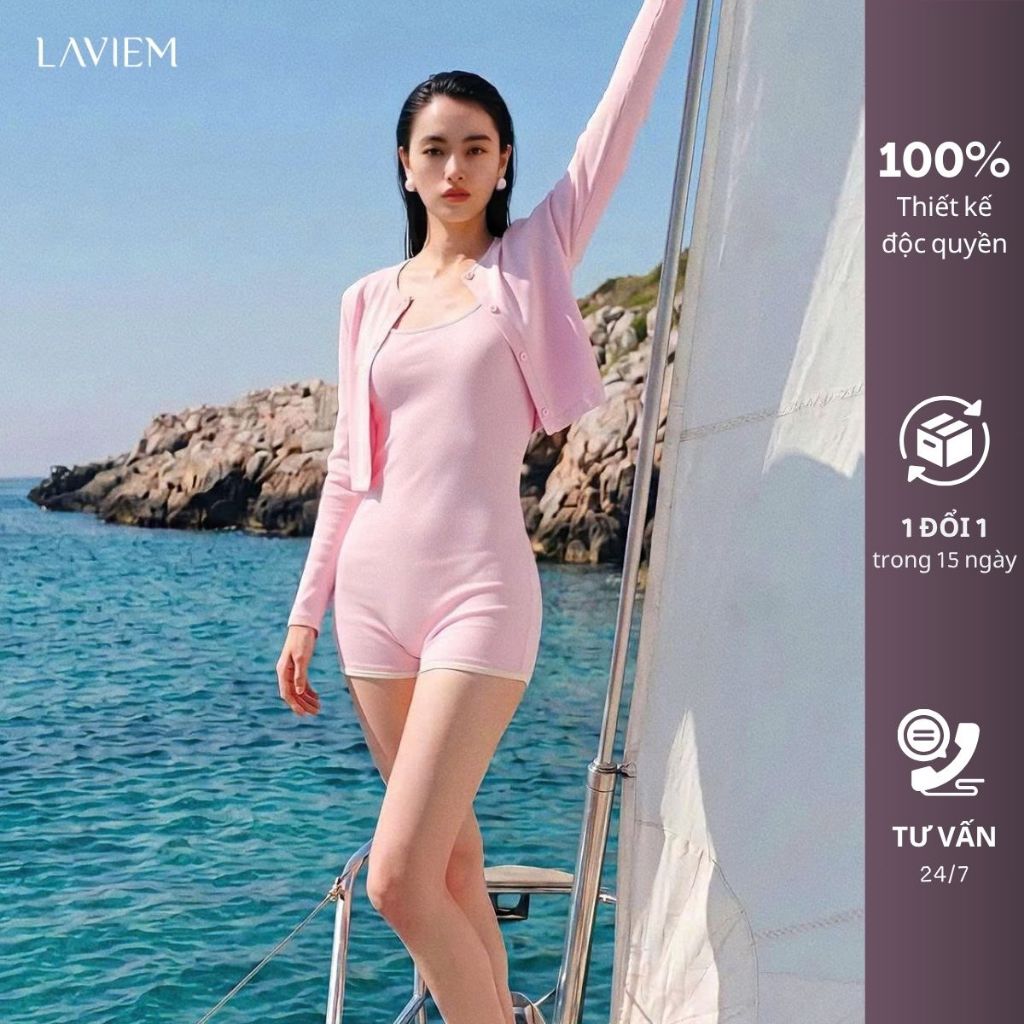 LAVIEM - Set bodysuit ôm body kèm áo khoác cardigan năng động - Dotte Set