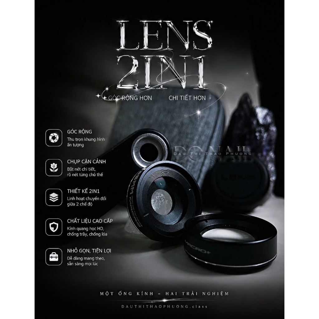 LENS CAO CẤP (4K)/ LENS BLING / Lens 2in1