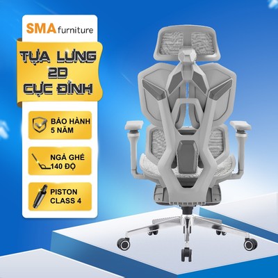 Ghế công thái học đạm chất gaming SMA Furniture Gaming-X Bảo hành 5 năm, Piston Calss 4, Ngả ghế 140 độ