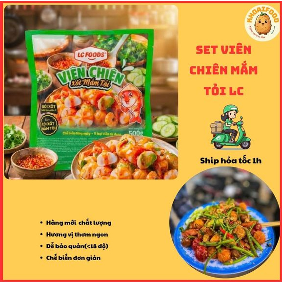 Viên chiên mắm tỏi LC FOOD 500g