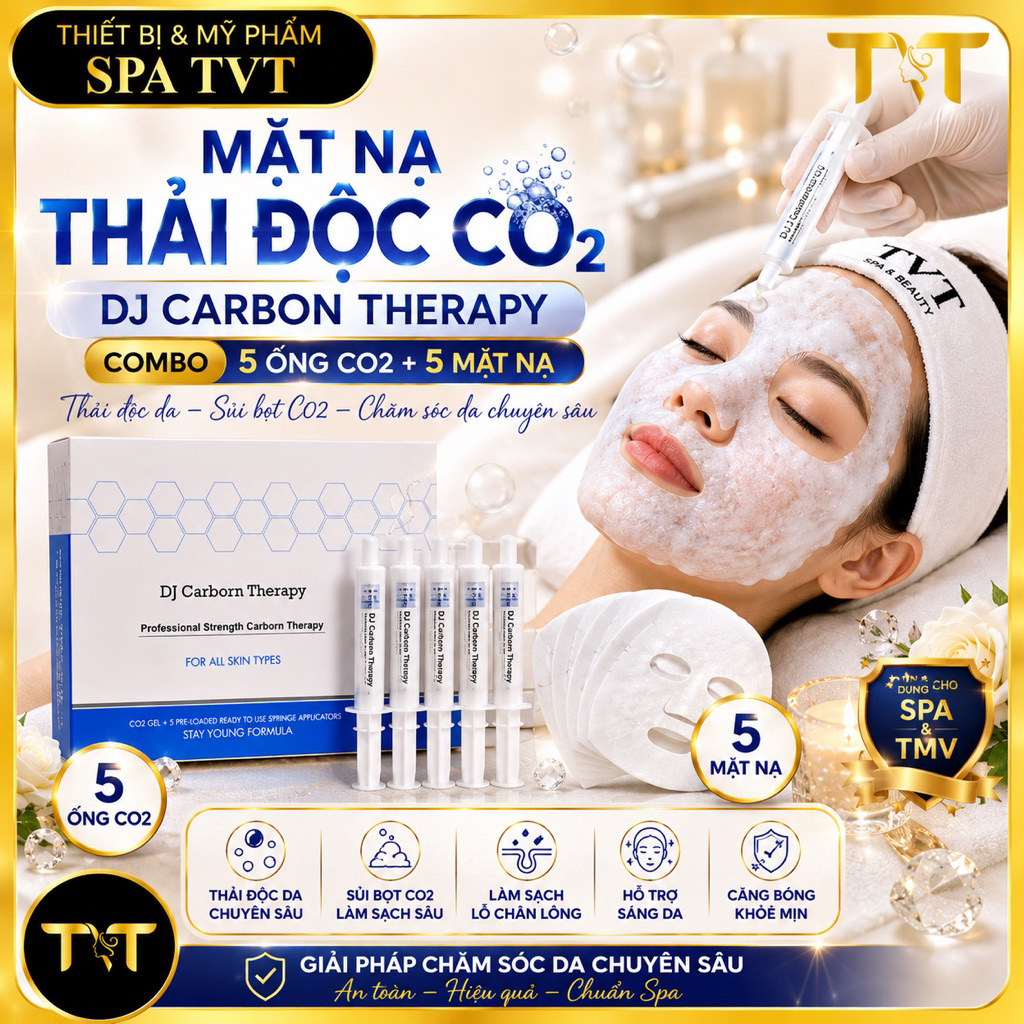 MẶT NẠ THẢI ĐỘC CO2 DJ CARBON THERAPY | THẢI ĐỘC DA CHĂM SÓC DA