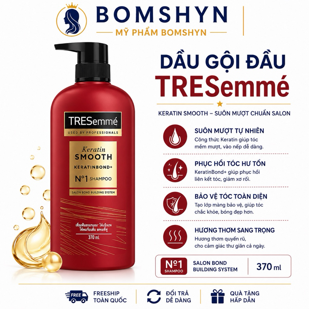 Dầu gội Tresemme 370ml Thái Lan: Review thật từ trải nghiệm