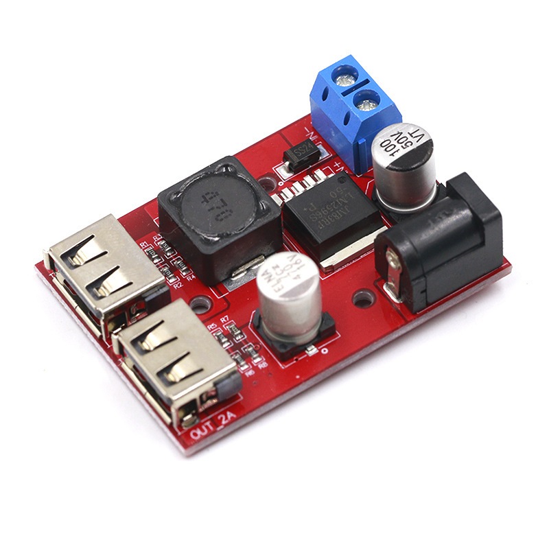 Module Hạ Áp DC-DC 6V–40V xuống USB 5V 3A Kép – Mạch Sạc USB Buck Converter Hiệu Suất Cao