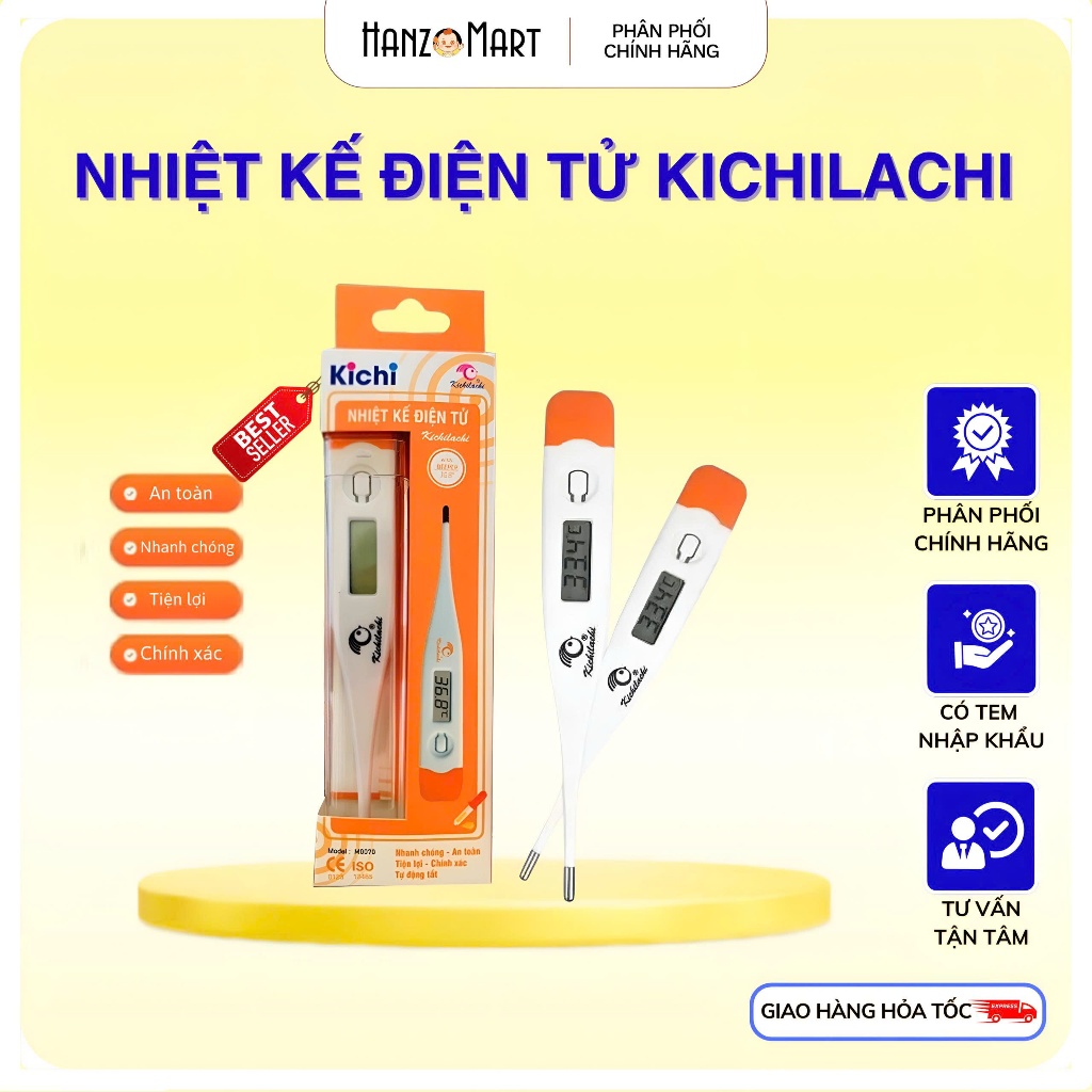 Nhiệt kế điện tử Kichilachi có kèm theo pin - hanzo2009