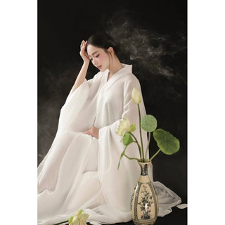 sét choàng trắng 2 lớp kèm chân váy