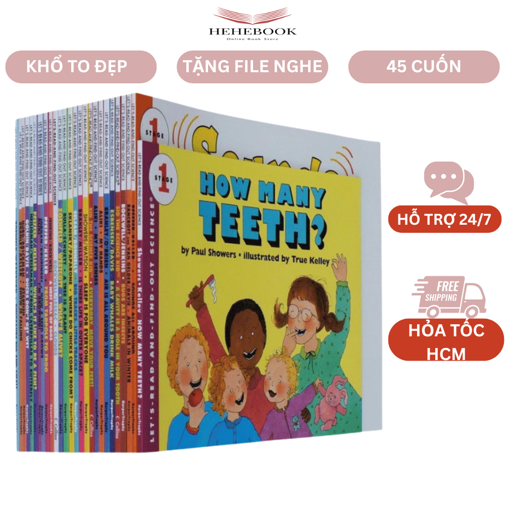 Sách khoa học kinh điển - Let's read and find out science stage 1 45 cuốn khổ to đẹp, cho bé từ 4+
