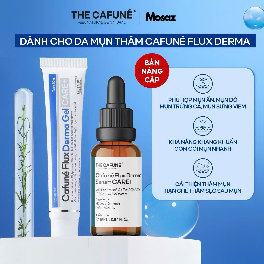 Gel Giảm Mụn Và Thâm Cafuné Flux Derma Gel 20gr