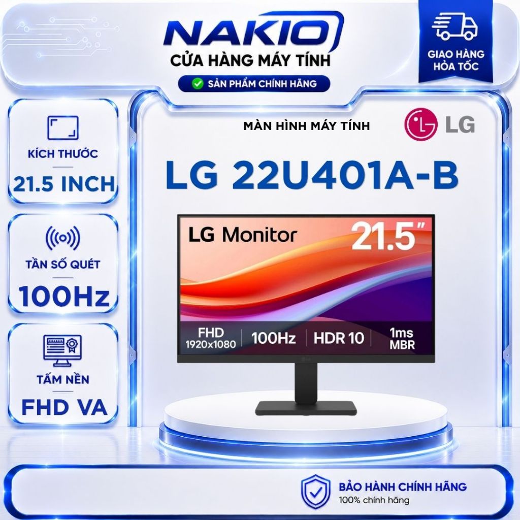 Màn hình máy tính LG 22U401A-B.ATVQ (21.5 inch - VA - FHD - 100Hz - 5ms- D-Sub, HDMI)