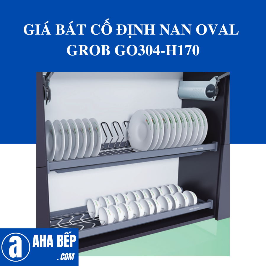 GIÁ BÁT CỐ ĐỊNH NAN OVAL GROB GO304-H170