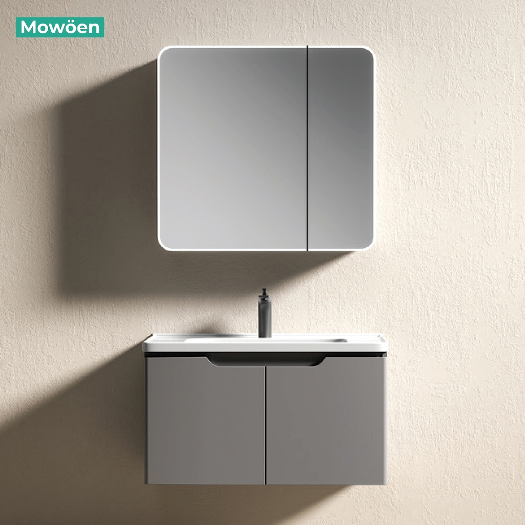 Tủ lavabo Mowoen MW2706-60/80PVC nhập khẩu, treo tường phòng tắm