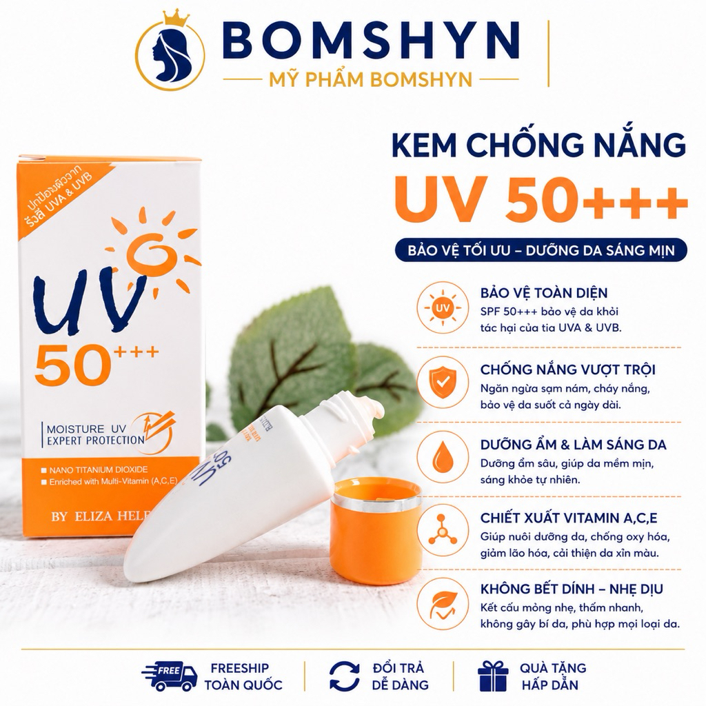 Kem chống nắng eliza UV 50+ nội địa thái lan siêu tốt, nâng tông da