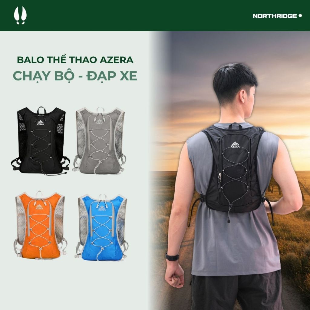 Balo Thể Thao Ngoài Trời hiking vest - Balo Azera Pack phù hợp Leo núi, Đạp Xe, Chạy/Đi bộ Đường dài