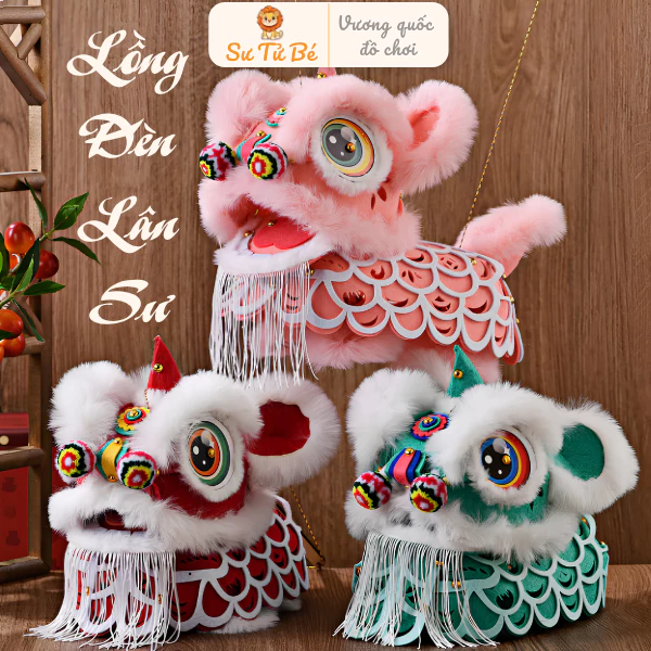 Đèn Lồng Trung Thu Lân Sư Rồng Phát Sáng LED Tự Lắp Ráp DIY Trang Trí Lễ, Tết ,Đồ Chơi Thủ Công Cho Bé