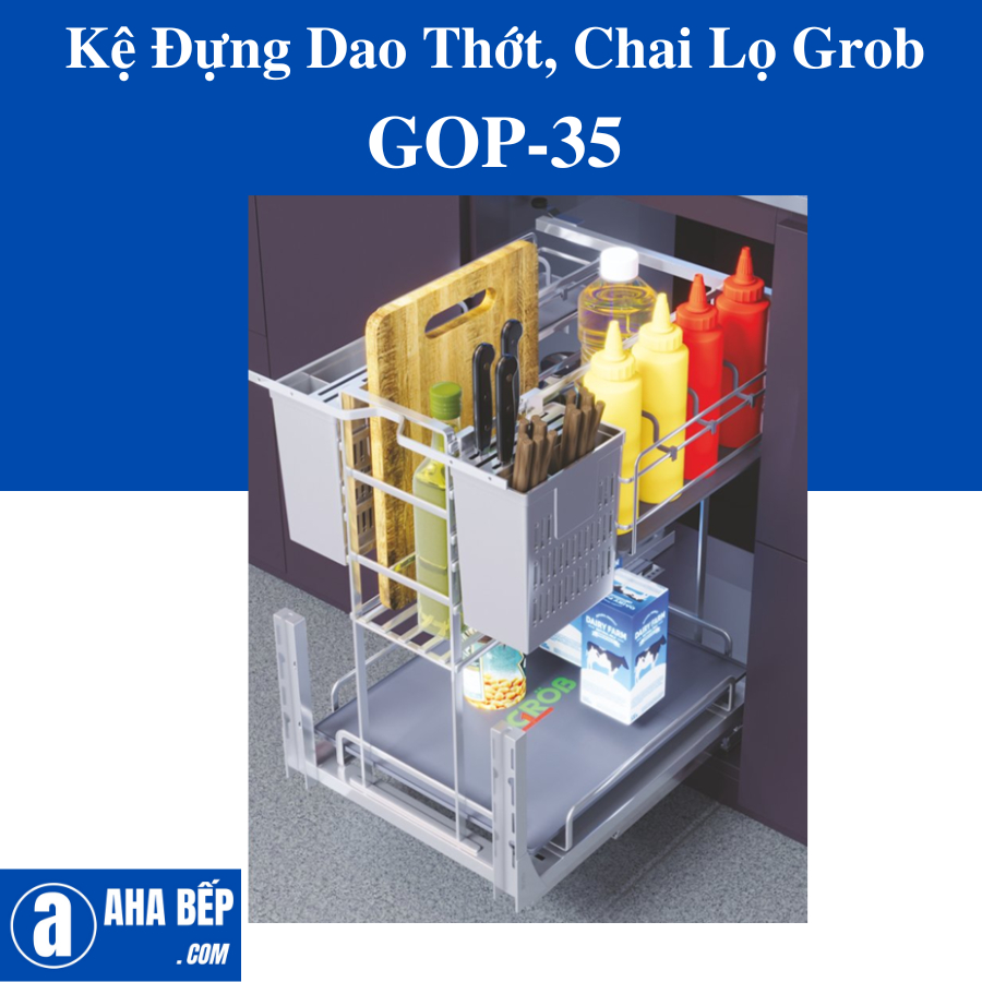 KỆ ĐỰNG DAO THỚT, CHAI LỌ GROB GOP-35
