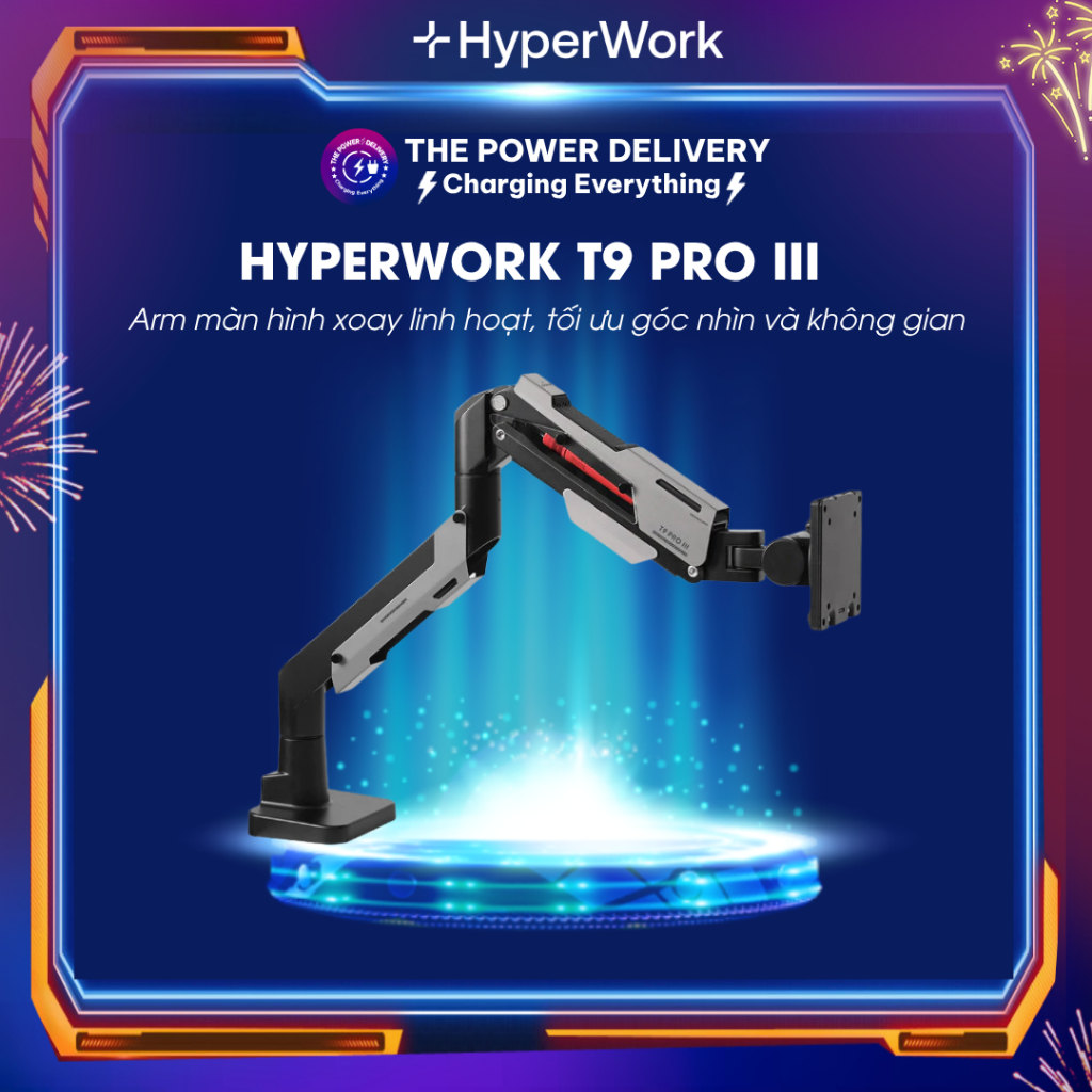 Arm màn hình HyperWork T9 Pro III (Hàng chính hãng)
