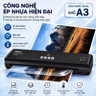 Máy ép nhựa khổ a3 texet model 2026 mua kèm deal sốc