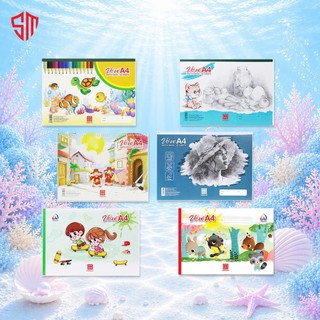 Vở Vẽ A4 Hồng Hà 20/40/80 Tờ Định Lượng Giấy Cao - 4901/4927/4931/4941/8112/8114