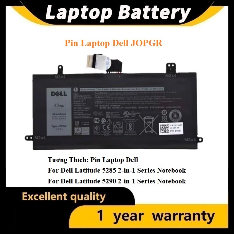 ☪PIN Dell Latitude 12 5285 5290 2-in-1 0FTH6F FTH6F J0PGR JOPGR Battery
