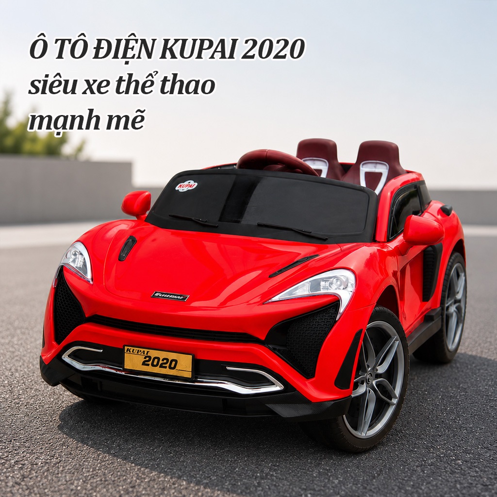 Xe ô tô điện trẻ em KUPAI 2020 2 chỗ, 4 động cơ, tải 60kg, điều khiển từ xa HanKids HanKidsHN