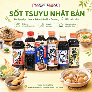Nước sốt Tsuyu Nhật Bản 400-500ml | Chấm mì soba, somen, tempura, nấu mì udon, lẩu Nhật