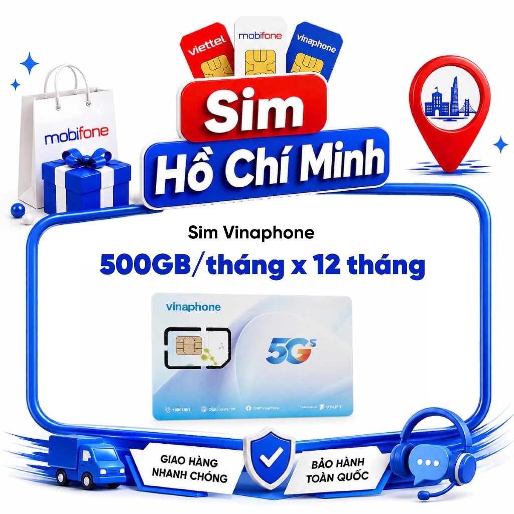 ✨ [U1500 6000GB/năm] Sim 5G U1500 VinaPhone 500GB/tháng sử dụng 12 tháng hỗ trợ SIM vật lý và eSIM