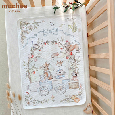 Lót chống thấm cotton họa tiết cổ tích Mochee (50*70cm)