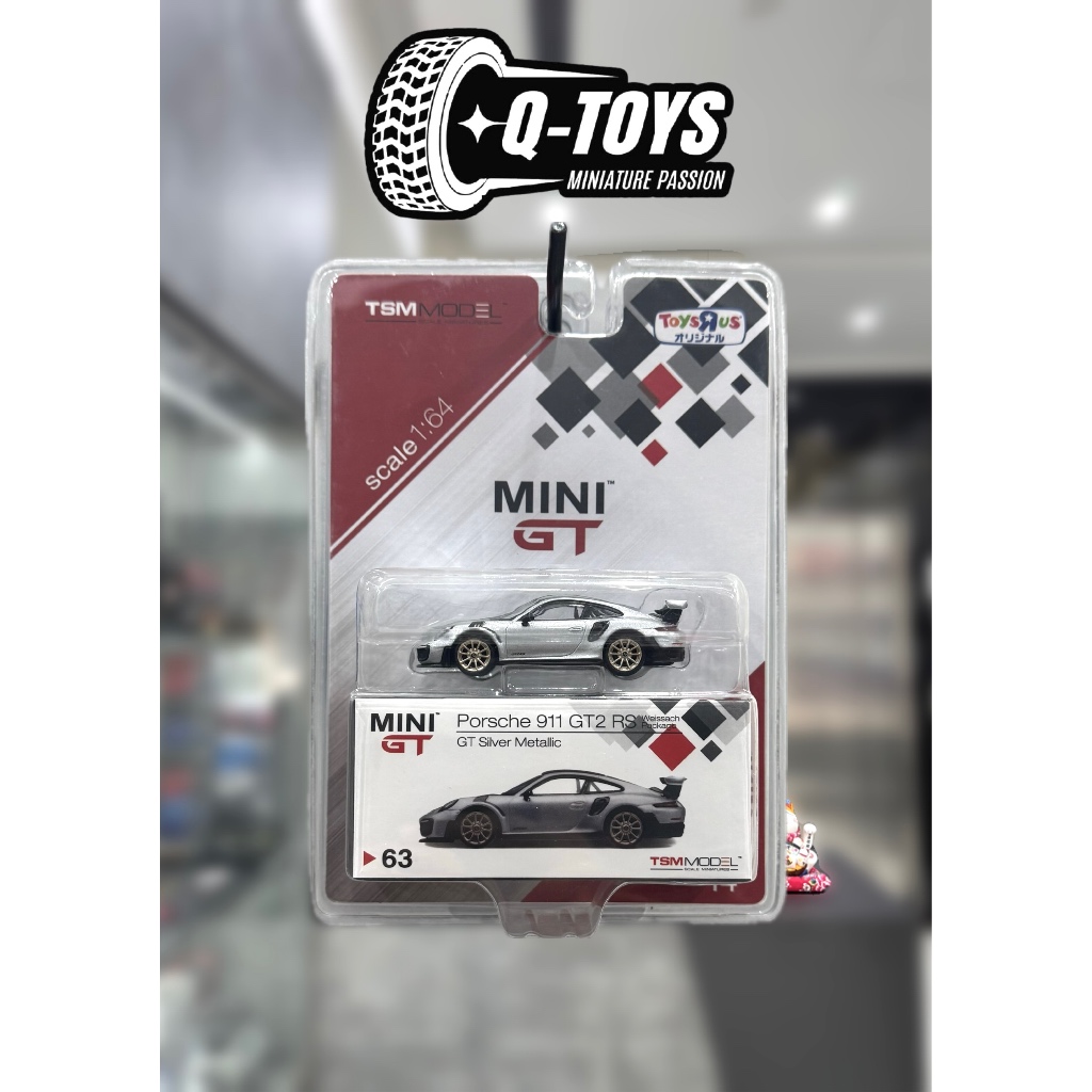 qtoys Xe mô hình MiniGT Porsche 911 GT2 RS ( Bản Card ) tỉ lệ 1:64