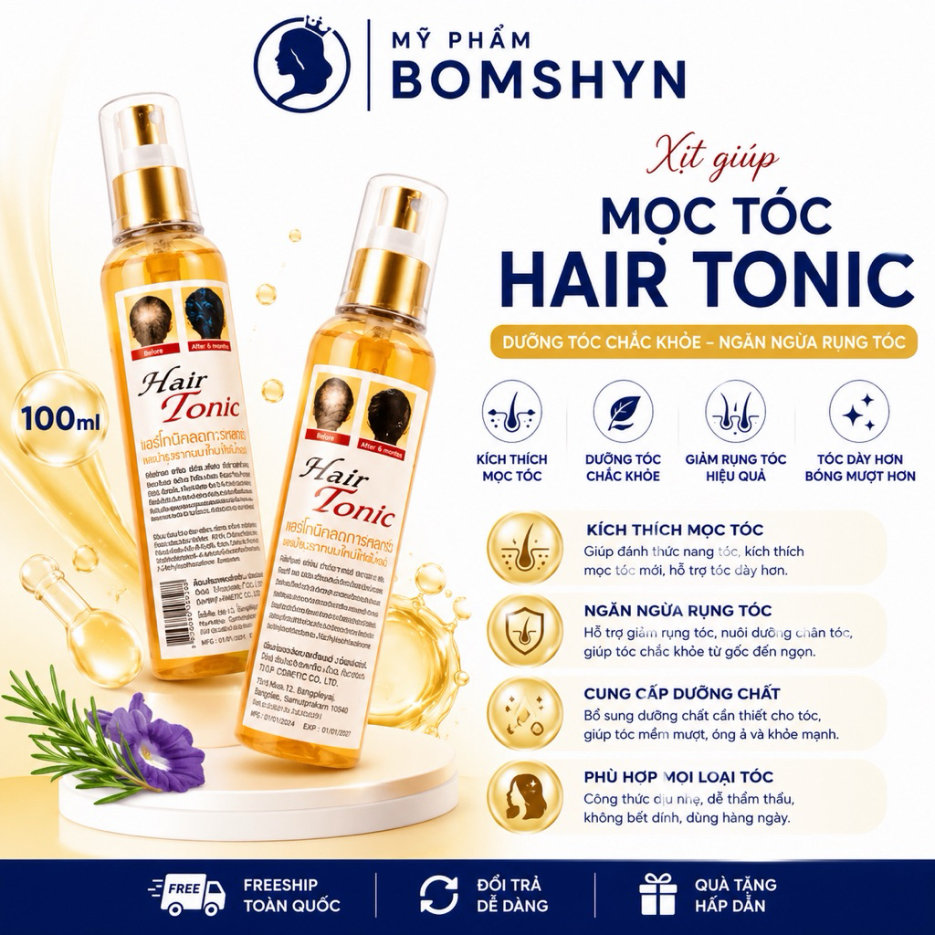 Xịt kích thích mọc tóc, chống rụng tóc genive thái lan