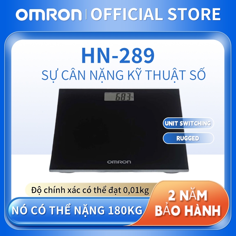 Cân Sức Khỏe Điện Tử Omron HN-289 Cảm Biến Thông Minh, Mặt Kính Cường Lực Chịu Tải Trọng Tốt
