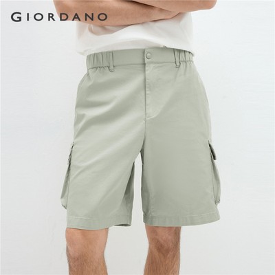 GIORDANO Quần Shorts Túi Hộp Nam Lưng Thun Cool-touch 01105217