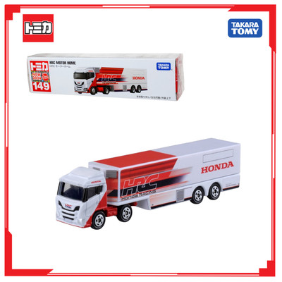 Mô hình xe Container Long Tomica No.149 Honda Racing Transporter Fullbox Chính hãng TakaraTomy