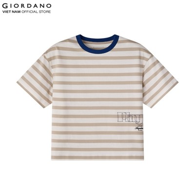 GIORDANO Áo Thun Kẻ Sọc Trẻ Em City Wander Stripe Tee 3025230-80