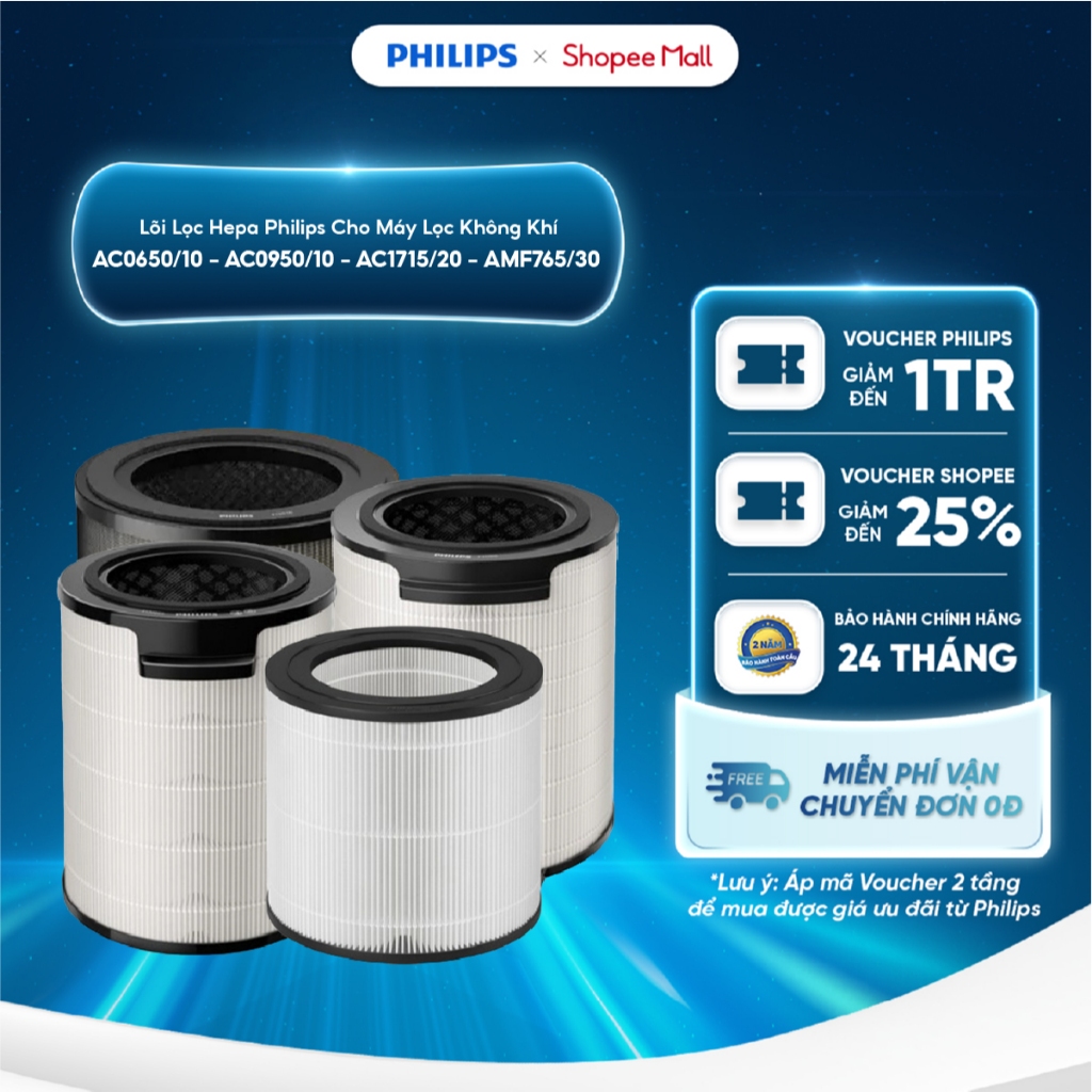 Lõi lọc Hepa Philips cho máy lọc không khí AC0650/10 - AC0950/10 - AC1715/20 - AMF765/30 - Chính hãn