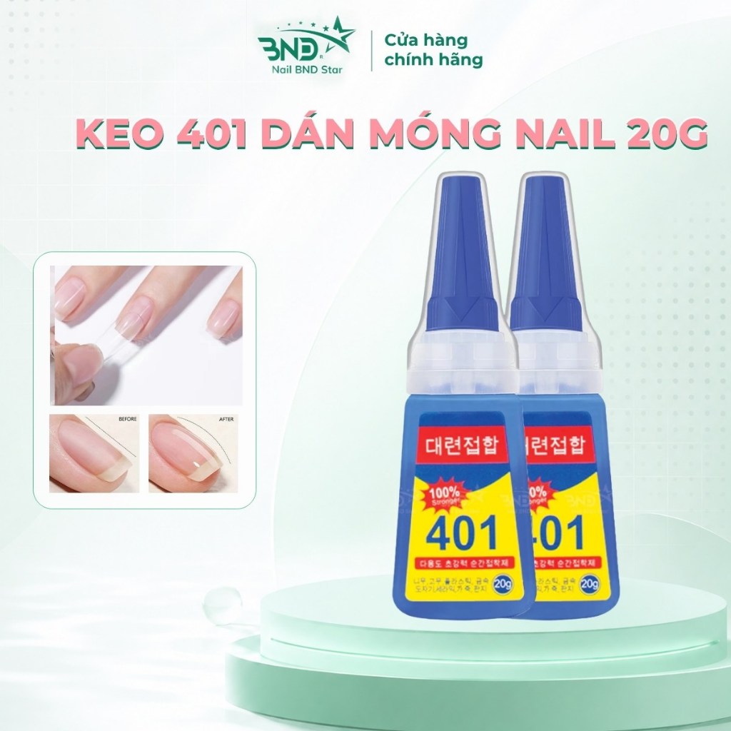 Keo 401 dán móng tay (20g) - Keo dán móng, đính đá loại tốt chuyên dụng làm nail